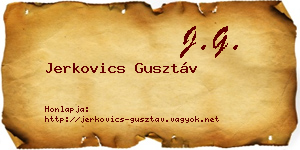 Jerkovics Gusztáv névjegykártya